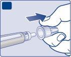 injeção para remover a agulha do sistema de aplicação de forma segura E Retire a tampa interna da agulha e descarte-a Se