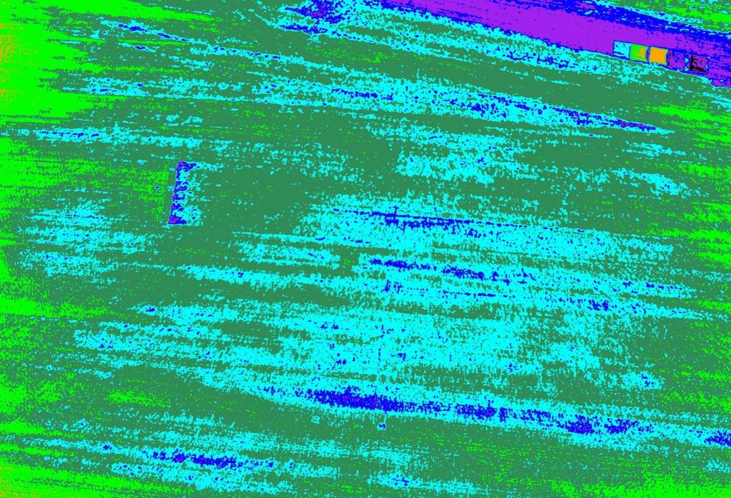 Índices normalizados das diferenças na vegetação (Normalized Difference Vegetation Index) As plantas com stress devido à deficiência de nutrientes, seca ou ataques