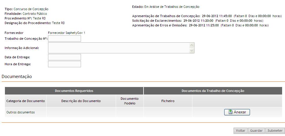 6. Abertura dos Trabalhos de Conceção Para inserir um trabalho de