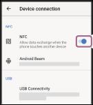 Ligação com um toque (NFC) com um smartphone Android Quando tocar com um smartphone no sistema de auscultadores, o sistema de auscultadores ativa-se automaticamente e, em seguida, efetua o