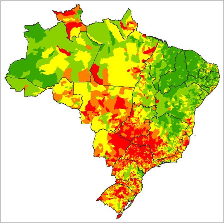 Regiões mais propensas a aderirem serviços privados de telecomunicação Apoio do MAPA: Mapeamento dos melhores