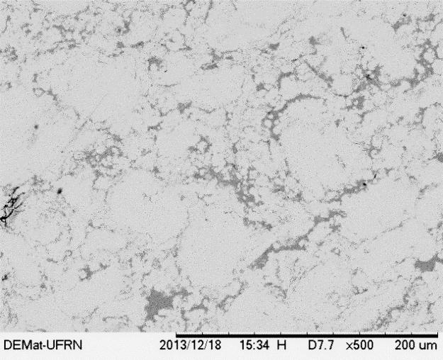 56 As imagens da figura 31(a-b) mostram as micrografias das amostras sinterizadas com temperaturas diferentes de 1100 C/60 min e 1200 C/60 min, dos pós de Nb-15%Cu que foram moídos por 2 horas.