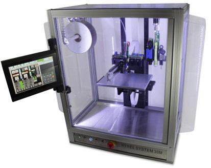 2.4. Impressão 3D com materiais poliméricos de alta temperatura 27 Figura 13 Impressora 3D HYREL3D SYSTEM 30M Fonte: (HYREL 3D CO.