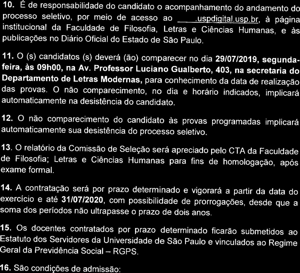 O programa base do processo seletivo será o seguinte 1. 2. 3. 4. 5. 6. 7. 8. 9.