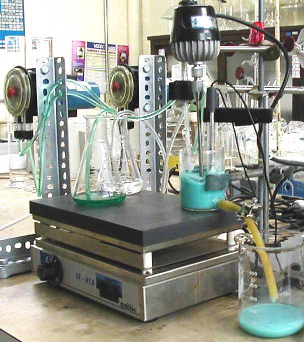 METODOLOGIA EXPERIMENTAL 24 No inicio, o reator foi preenchido com 100mL de água deionizada, e sob agitação, iniciou-se a alimentação das soluções dos nitratos e do carbonato, com o auxílio de duas