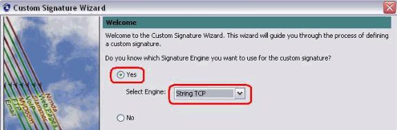 Escolha sim e amarre o TCP como o Engine de assinatura.