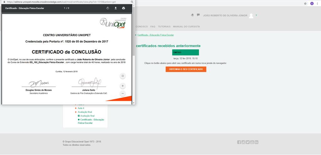 4.3 QUANTAS IMPRESSÕES POSSO FAZER Você poderá fazer o download e armazenar em seus arquivos de forma segura para que tenha sempre