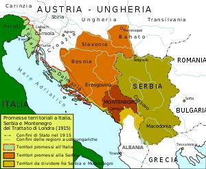 Tratado de Londres (1915) Itália muda de lado no conflito, e declara guerra ao Império Austro-Húngaro.