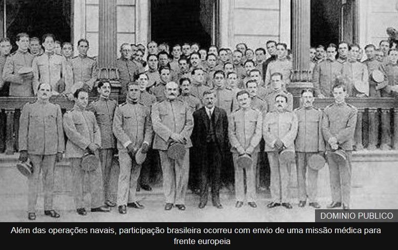 Estados Unidos do Brasil na Guerra O Brasil permaneceu neutro, a te 1915, quando ataques alemães afundaram navios