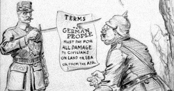 Tratado de Versalhes (1919) Encerrou oficialmente a Primeira Guerra Mundial.