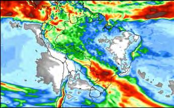 Já em São Paulo e Mato Grosso do Sul, as chuvas chegaram até 25 milímetros, porém nas regiões de divisa com o Paraná os volumes variaram entre 50 e 100 milímetros no início do mês.