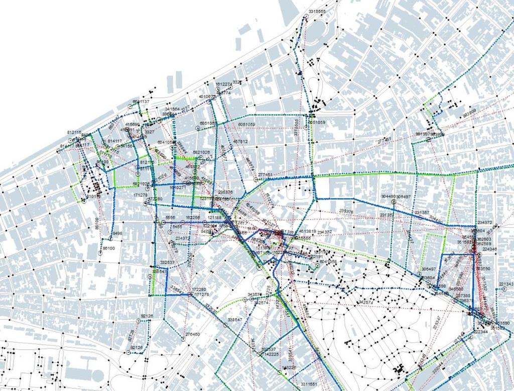 A rede utilizada é o mapa do sistema viário da cidade de Porto Alegre obtido da plataforma livre OSM Open Street Map.
