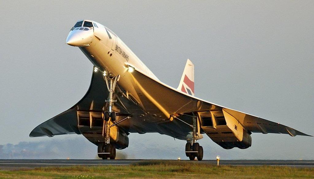 CONCORDE O Concorde voava a uma velocidade máxima de 2.