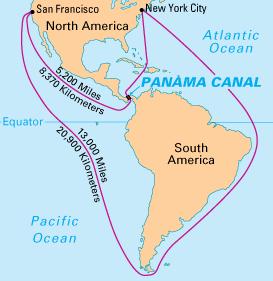 Antes do canal era preciso percorrer uma distância de quase 20 mil quilômetros, contornando o perigoso Estreito de Magalhães, extremo da América do Sul, para se alcançar o mesmo