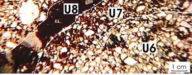 As unidades com distribuição relativa mônica são associadas à escoamento mais competente (unidades 1, 3, 5, 6, 10 e 12), enquanto as
