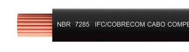 CABO FLEXICOM 105 C 750 V Descrição: Para tensões nominais até 750 V, formado por fios de cobre nu, eletrolítico, têmpera mole, Classe 4 (flexivel), isolado com policloreto de vinila (PVC), tipo