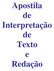 Apostila de Interpretação de Texto e Redação