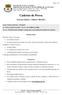 Caderno de Prova. Processo Seletivo Edital nº 001/2013
