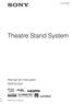 (1) Theatre Stand System. Manual de lnstruções RHT-G Sony Corporation