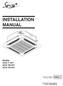 INSTALLATION MANUAL. Models ACQ 71 AV1 ACQ 100 AV1 ACQ 125 AV1. Português. IM-5CKYER-0411(0)-SIESTA Part No.: R