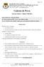 Caderno de Prova. Processo Seletivo Edital nº 001/2013