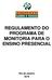 REGULAMENTO DO PROGRAMA DE MONITORIA PARA O ENSINO PRESENCIAL