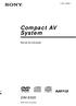 (1) Compact AV System. Manual de instruçöes DAV-EA Sony Corporation