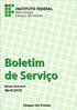 IFMT Câmpus São Vicente. Edição Ordinária. Abril/2018. Boletim de Serviço - Abril/2018 1