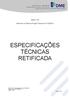 ESPECIFICAÇÕES TÉCNICAS RETIFICADA