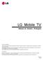 LG Mobile TV. Manual do Usuário Português AVISO DE ISENÇÃO COPYRIGHT