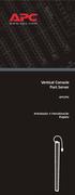 Vertical Console Port Server AP9290. Instalação e Inicialização Rápida