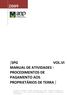 [SPG VOL.VI MANUAL DE ATIVIDADES - PROCEDIMENTOS DE PAGAMENTO AOS PROPRIETÁRIOS DE TERRA ]