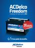 ACDelco. Freedom. O seu poder de escolha. Catálogo de Aplicações 2012