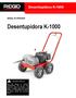 Desentupidora K-1000. Desentupidora K-1000 ADVERTÊNCIA! MANUAL DO OPERADOR