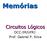 Memórias. Circuitos Lógicos. DCC-IM/UFRJ Prof. Gabriel P. Silva