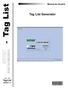 Manual do Usuário. Tag List. Tag List Generator. smar FIRST IN FIELDBUS JUL / 02. Tag-List VERSÃO 1.0 TAGLSTC3MP