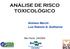 ANÁLISE DE RISCO TOXICOLÓGICO