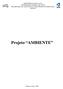 MINISTÉRIO DA EDUCAÇÃO UNIVERSIDADE FEDERAL DE GOIÁS PRÓ-REITORIA DE ASSUNTOS DA COMUNIDADE UNIVERSITÁRIA CRECHE. Projeto AMBIENTE