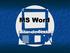 MS Word. Editor de Textos