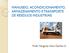 MANUSEIO, ACONDICIONAMENTO, ARMAZENAMENTO E TRANSPORTE DE RESÍDUOS INDUSTRIAIS. Profa. Margarita Maria Dueñas O.