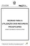 REGRAS PARA A UTILIZAÇÃO DOS RECURSOS PROAP/CAPES