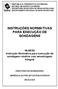INSTRUÇÕES NORMATIVAS PARA EXECUÇÃO DE SONDAGENS