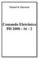 Manual de Operação. Comando Eletrônico PD 2000-16 - 2