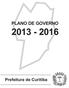 PLANO DE GOVERNO 2013-2016. Prefeitura de Curitiba