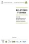 RELATÓRIO TUTORIA. Curso de Aperfeiçoamento em Gestão de Recursos Hídricos, à distância
