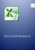 Excel 2010 Modulo II