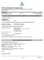 Ficha de Dados de Segurança Ficha de dados de segurança de acordo com o Regulamento (CE) n.º 1907/2006 (REACH) Anexo II