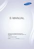 E-MANUAL. Thank you for purchasing this Samsung product. Para receber uma assistência mais completa, registre o seu produto em