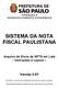 SISTEMA DA NOTA FISCAL PAULISTANA