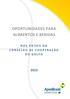 OPORTUNIDADES PARA ALIMENTOS E BEBIDAS